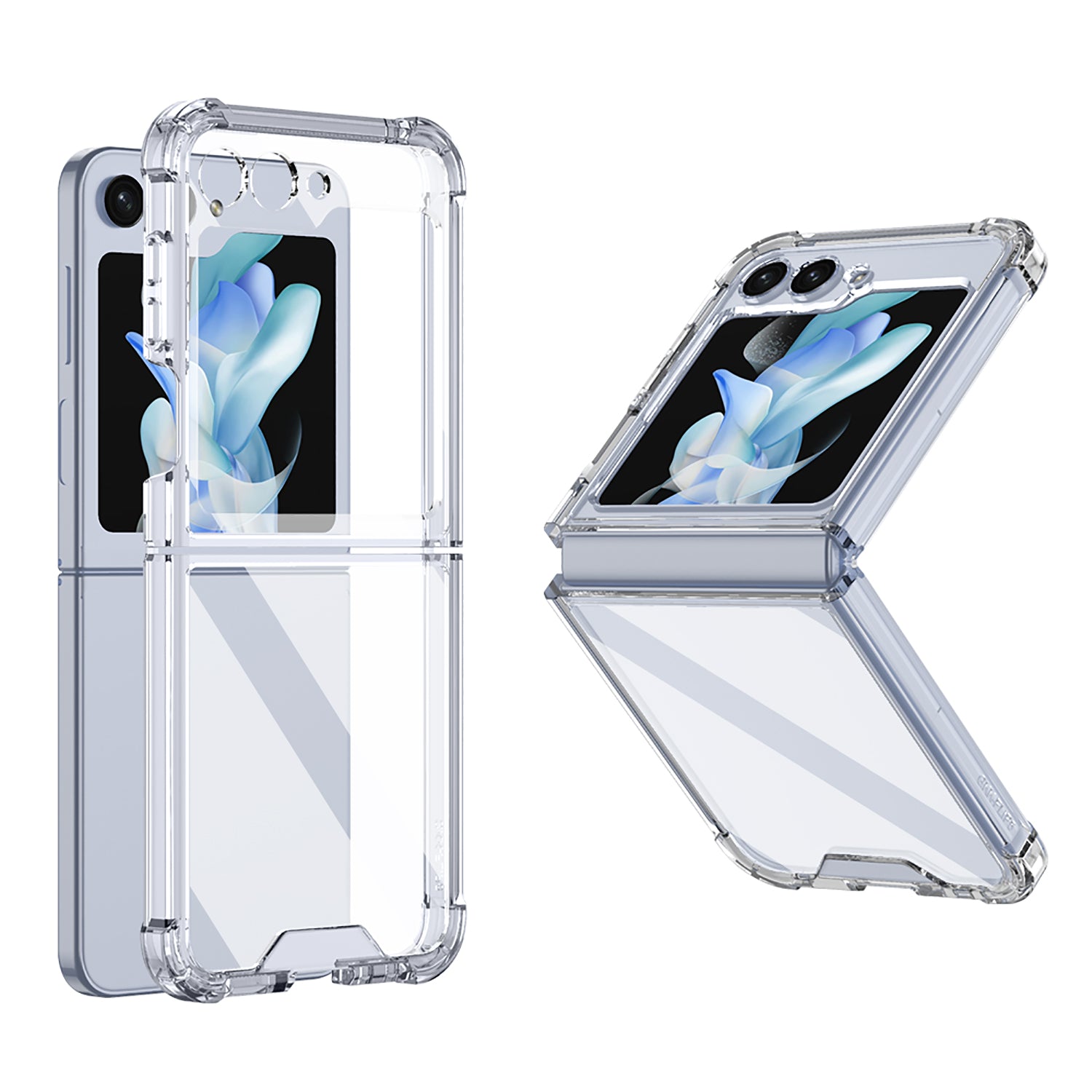 GKK For Samsung Galaxy Z Flip5 5G Clear Phone Case Soft TPU Airbag Anti-fall Cover GKK For Samsung Galaxy Z Flip5 5G Clear Phone Case Soft TPU Airbag Anti-fall Cover